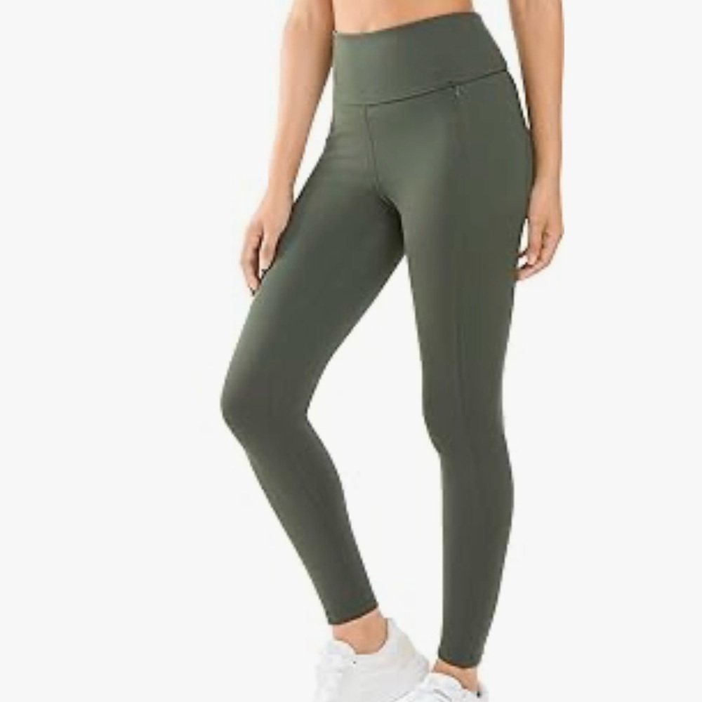 DANSKIN Brushed Leggings, Agave Green